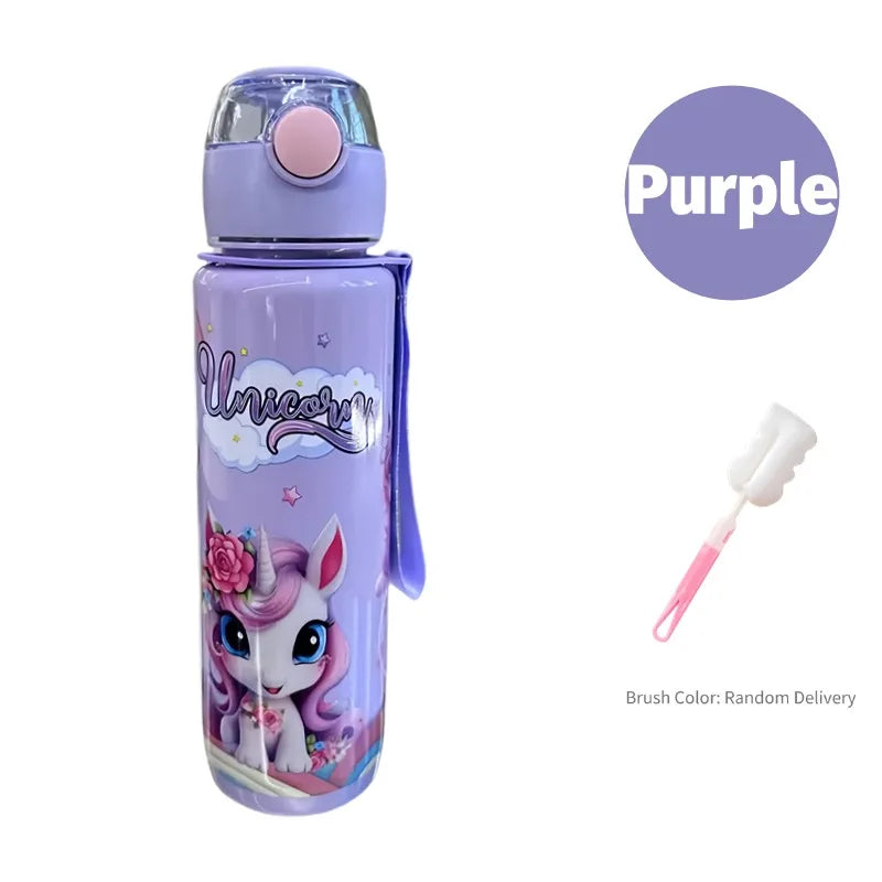 700ML BPA Free Cartoon Portable Water Bottle with Carry Ring