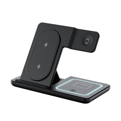 3 in 1 Foldable Wireless Charging Stand with Night Light