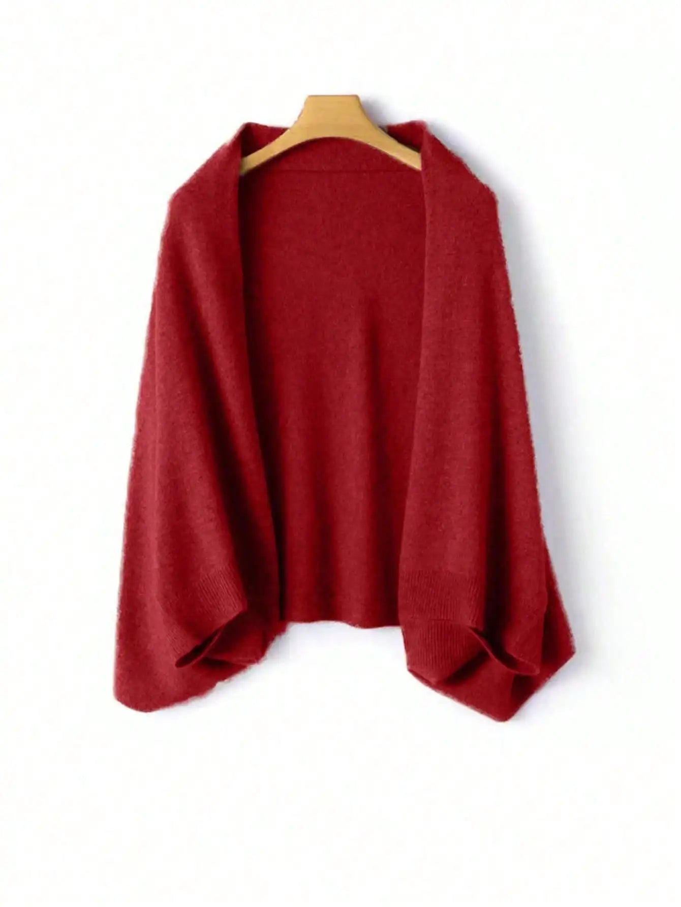 100% Wool Women’s Knitted Shawl Scarf Cardigan Wrap