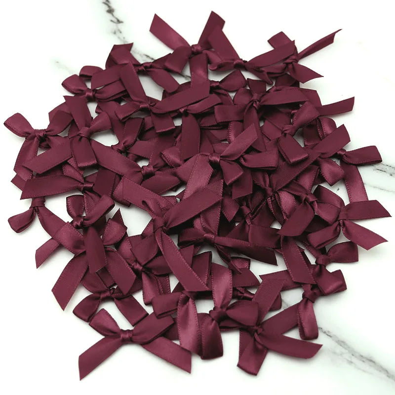 Satin Ribbon Bows 50pcs for DIY Crafts & Gift Wrapping