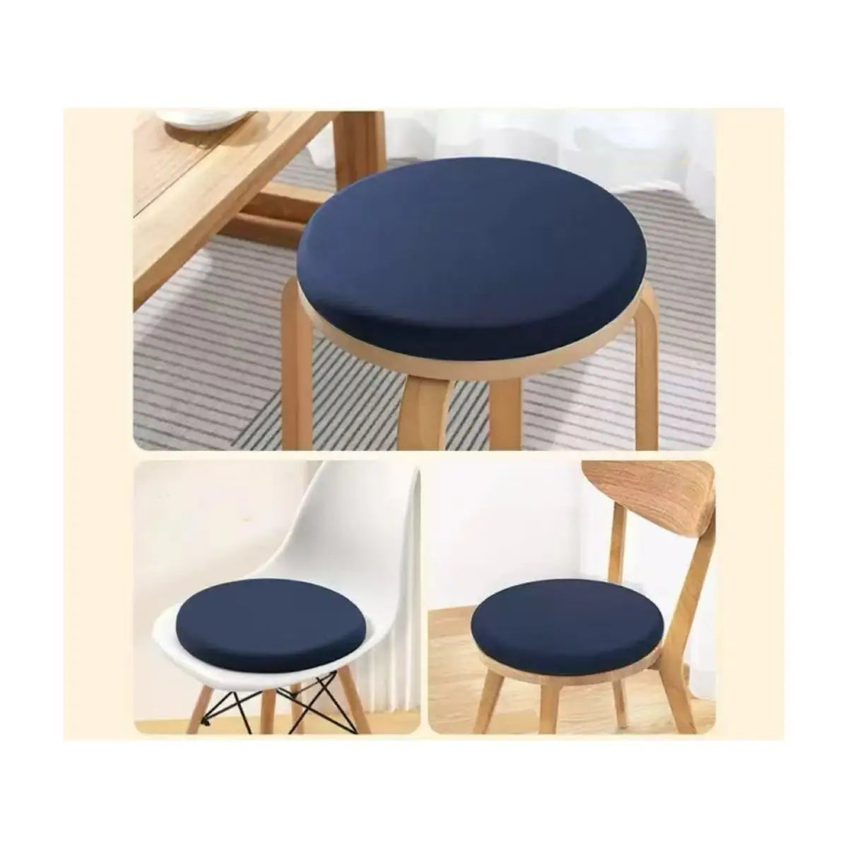 Memory Foam Round Chair Cushion – Anti-Slip Seat Pad