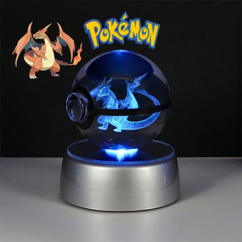 Pokémon 3D Crystal Ball Figure with LED Light Base