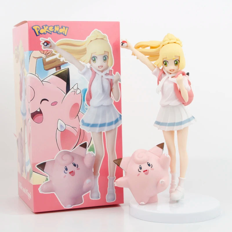19CM Pokémon Lillie and Clefairy Action Figure