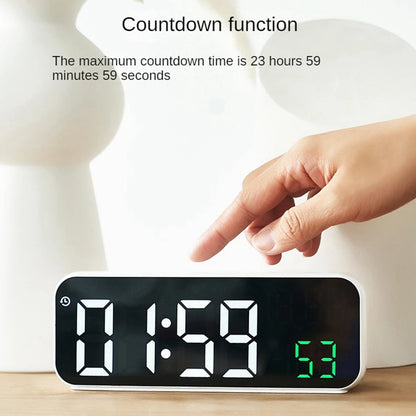 Digital Alarm Clock with Temperature, Date & Voice Control