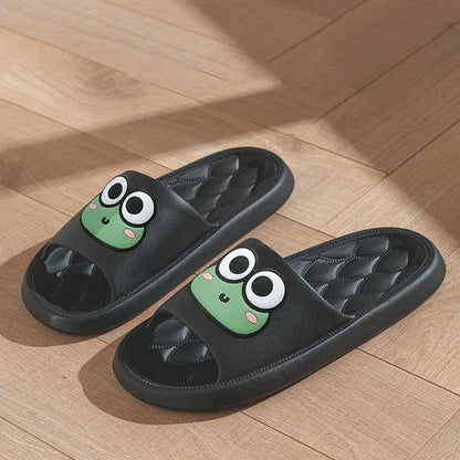 Cute Frog Non-Slip EVA Slippers – Soft Indoor Bathroom Slides