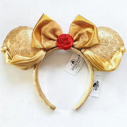 Minnie Mouse Sequin Ears Headband with Bow – Disney Park Style