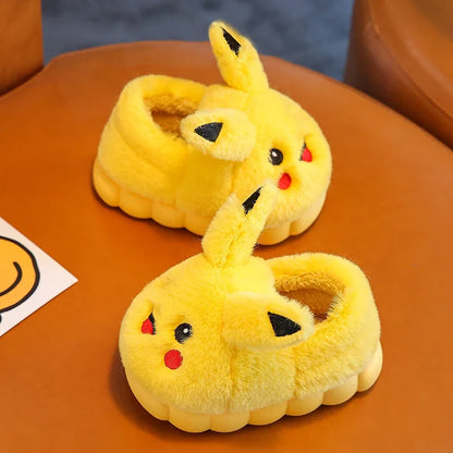 Pikachu Kids Plush Slippers – Soft Sole Non-Slip Warm