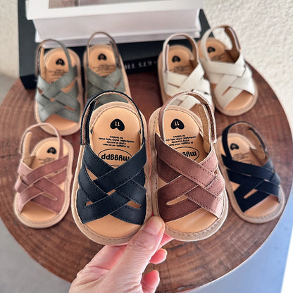 Baby Sandals Soft Sole Cross-Strap First Walker Shoes