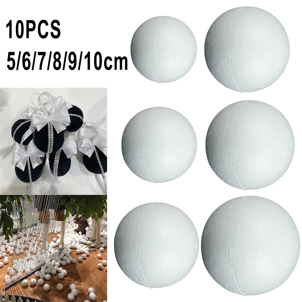 Polystyrene Foam Balls 10pcs DIY Craft Party Decoration