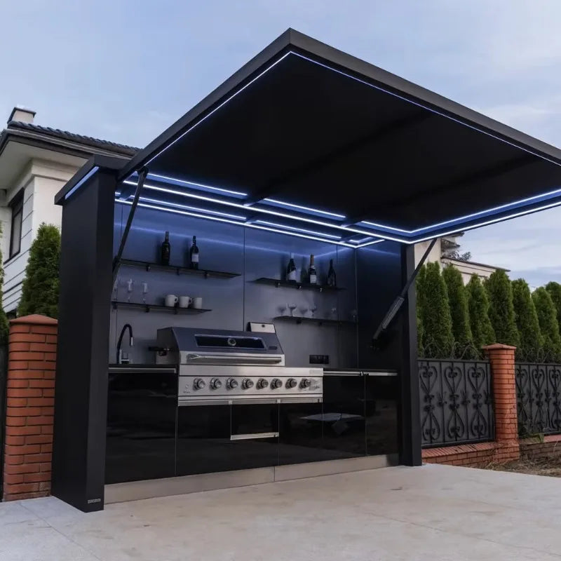 Weatherproof 304 Stainless Steel Outdoor BBQ Kitchen Pod