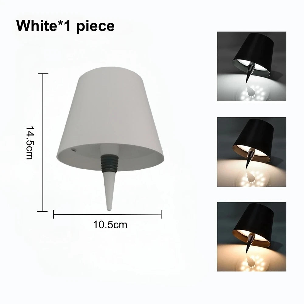 Wireless LED Table Lamp – Rechargeable Touch Dimmer for Bar, Cafe & Home