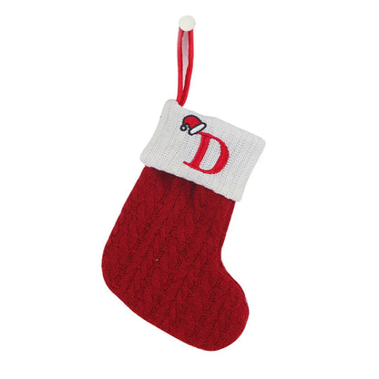 Christmas Knit Letter Stocking Ornament – A–Z & Snowflake