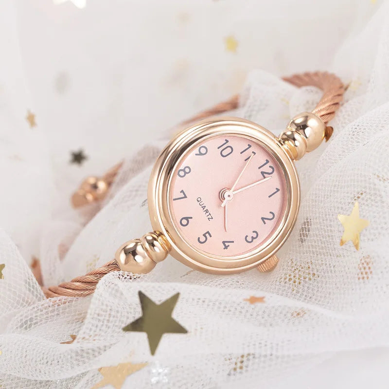 Women's Luxury Bracelet Bangle Watch – 2-Piece Set