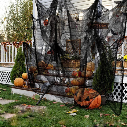 Halloween Creepy Gauze Cloth Door Curtain Decoration 72x30in