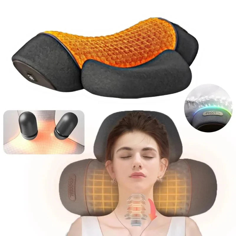 Electric Neck Massager Pillow with Heat & Vibration