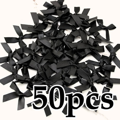 Satin Ribbon Bows 50pcs for DIY Crafts & Gift Wrapping