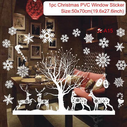 Christmas Wall & Window Sticker – PVC Holiday Decal for Home & Kids Room