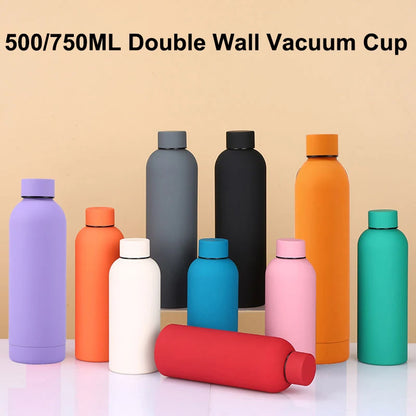 Insulated Stainless Steel Thermos Bottle – 500ml & 750ml Outdoor Water Bottle