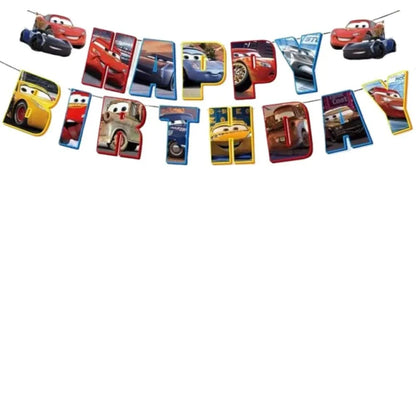 Red McQueen Racing Theme Party Tableware Set – Disposable Decorations