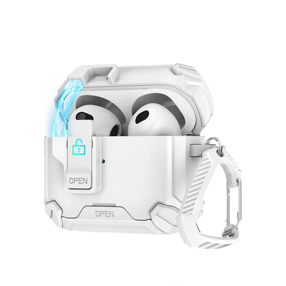 Magnetic Lock AirPods Case with Carabiner – Rugged Design
