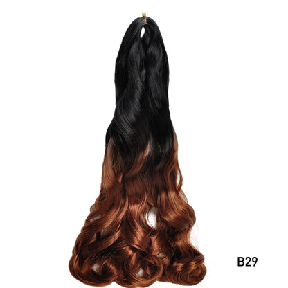 French Curl Braiding Hair 24 Inch – Pre-Stretched Synthetic Spiral Braids for Women