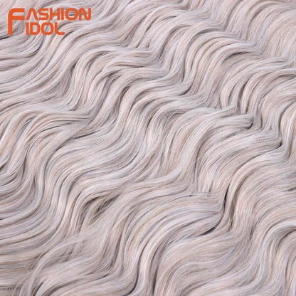 Deep Wave Braiding Hair Extensions 24 Inch – Synthetic Water Wave Crochet Hair