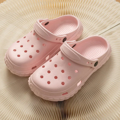 Clog Hole Shoes Thick Sole Non-Slip Beach Sandals for Men & Women