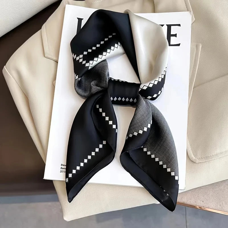 Silk Square Scarf for Women – 70cm Satin Neck Tie, Hair Bandana & Shawl Wrap