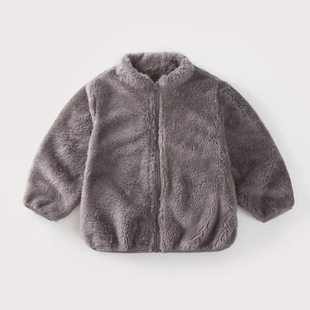 Kids Fleece Zip-Up Jacket – Warm Toddler Outerwear for Boys & Girls