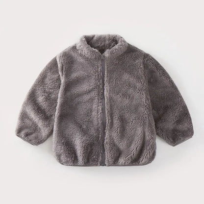 Kids Fleece Zip-Up Jacket – Warm Toddler Outerwear for Boys & Girls