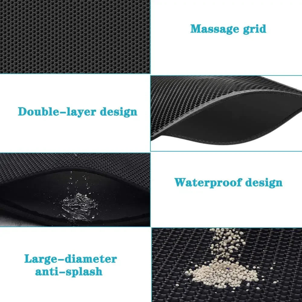 Cat Litter Mat – Double Layer Waterproof Non-Slip