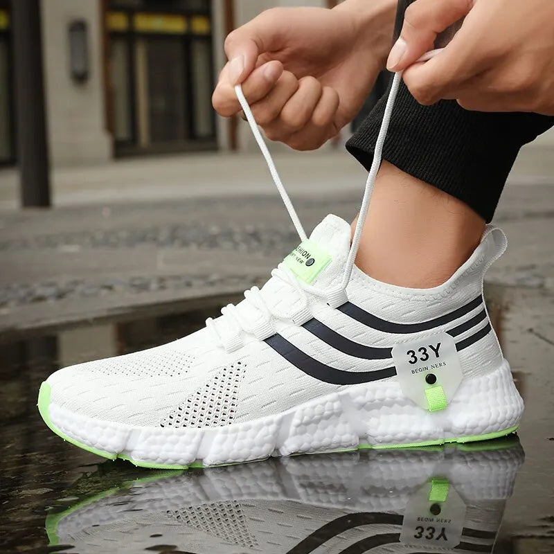 Men's Lightweight Mesh Running Sneakers – Breathable Athletic Shoes