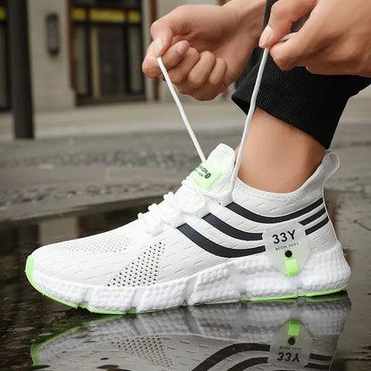 Men's Lightweight Mesh Running Sneakers – Breathable Athletic Shoes