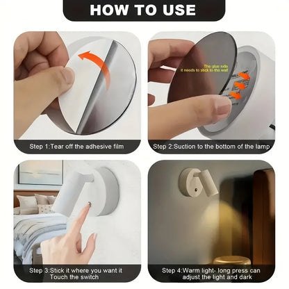 LED Cordless Wall Light – Magnetic, USB Rechargeable & Dimmable