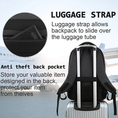 Large Capacity Travel Laptop Backpack with USB Charging Port