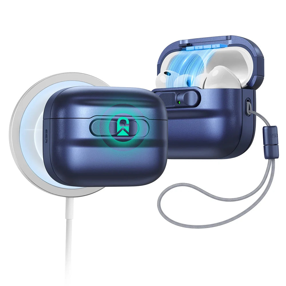 ESR AirPods Pro Case – Heavy-Duty Drop Protection with Carabiner Clip