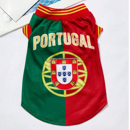 Dog Soccer Jersey – Portugal National Team Pet Shirt XS–XXL
