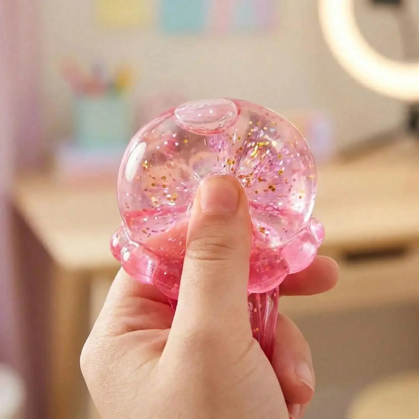 Jellyfish Squishy Sensory Squeeze Toy – Shiny Stress Relief Putty for Kids & Adults