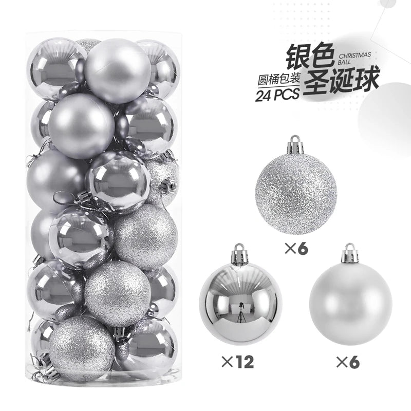 Christmas Ball Ornaments Set 24-36 Pcs – Tree Hanging Decorations