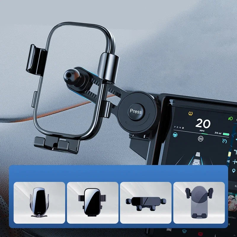 360° Car Phone Holder Stand with Adjustable Extension Rod