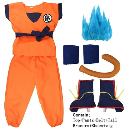 Son Goku Cosplay Costume Set – Dragon Ball Anime Halloween Outfit for Kids & Adults