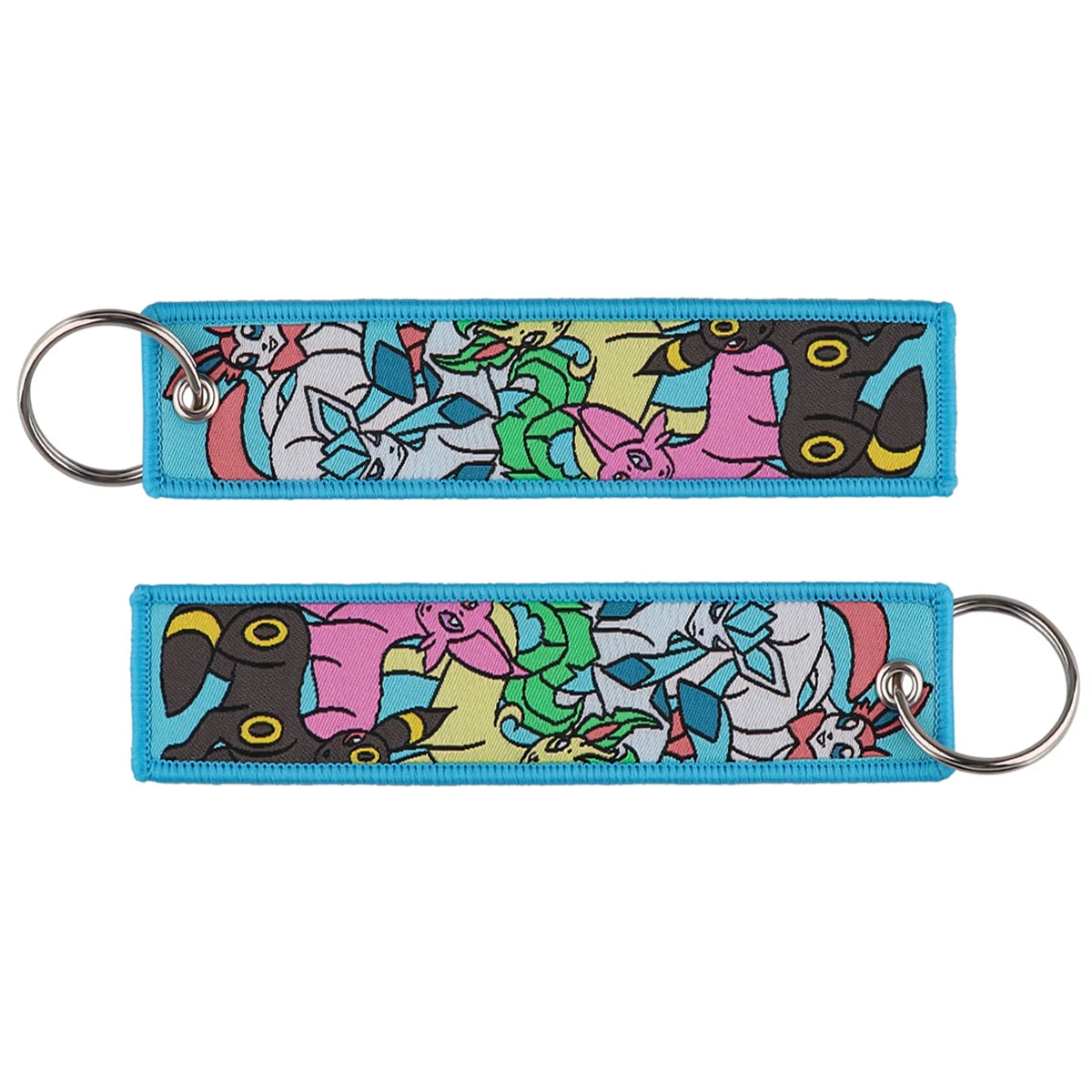 Anime Embroidered Keychain - Cute Cartoon Jet Tag Key Ring