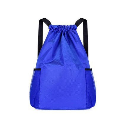 Drawstring Backpack with Side Pockets – Unisex Sports & Casual Bag