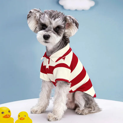 Dog Polo Shirt – Striped Summer T-Shirt for Small & Large Dogs