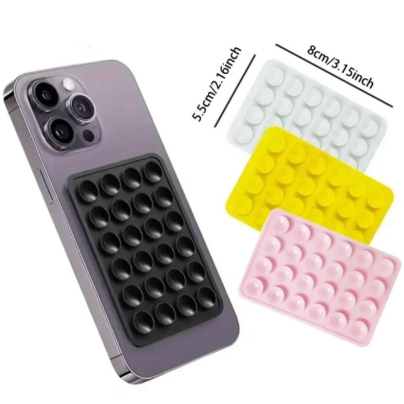 Silicone Suction Cup Phone Holder Pad Anti-Slip Wall & Desk Mount