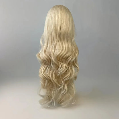 Long Blonde Wavy Synthetic Wig – Cosplay & Party Hair