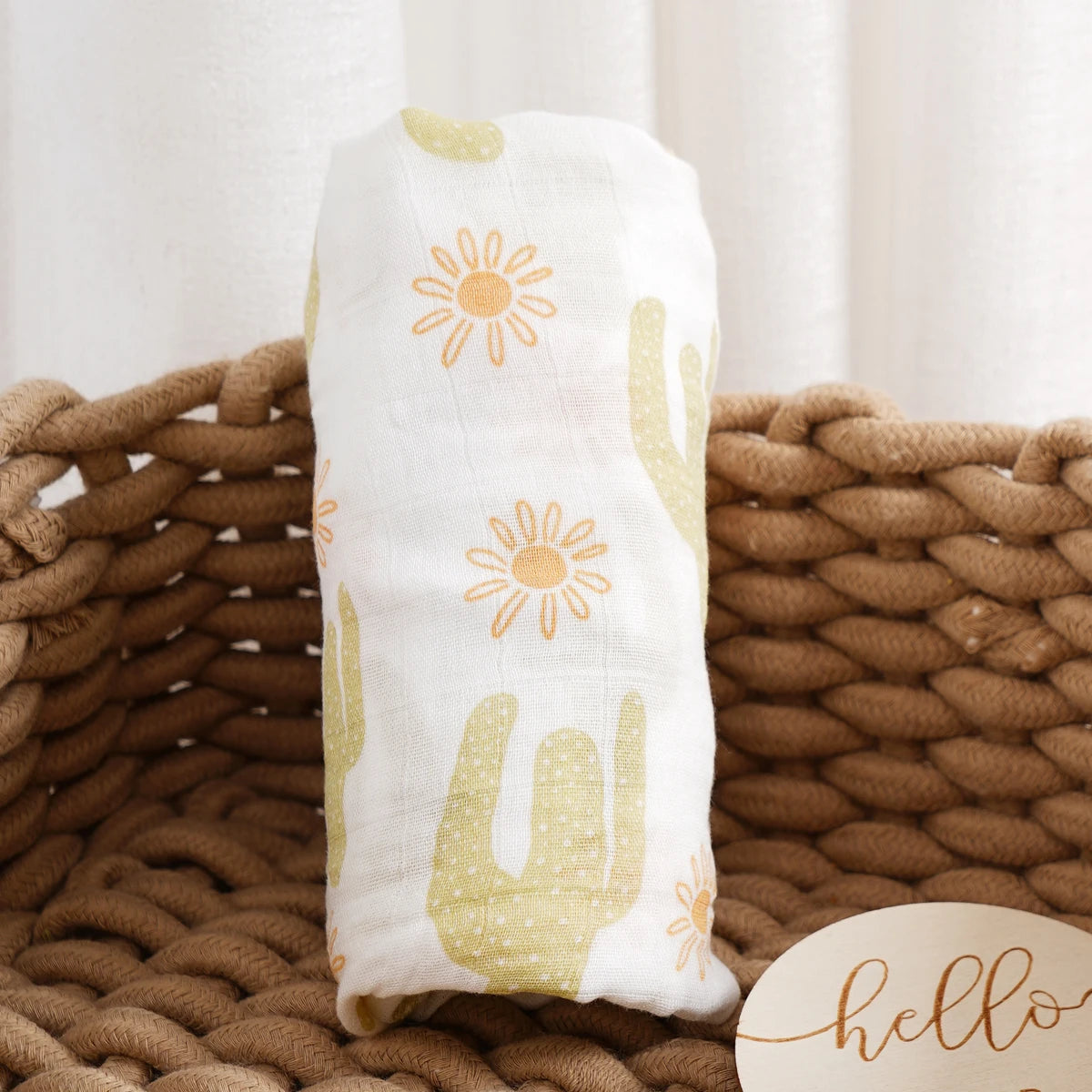 Baby Muslin Swaddle Blanket – Soft Bamboo Cotton, 47x43in, 22 Prints