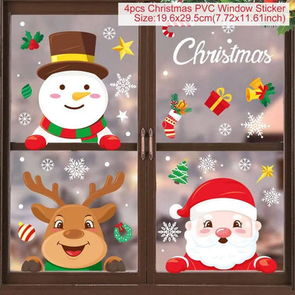 Christmas Wall & Window Sticker – PVC Holiday Decal for Home & Kids Room