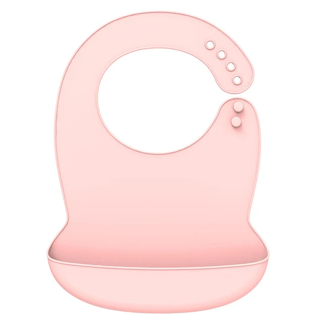 Silicone Baby Bib with Food Catcher – Waterproof & Soft