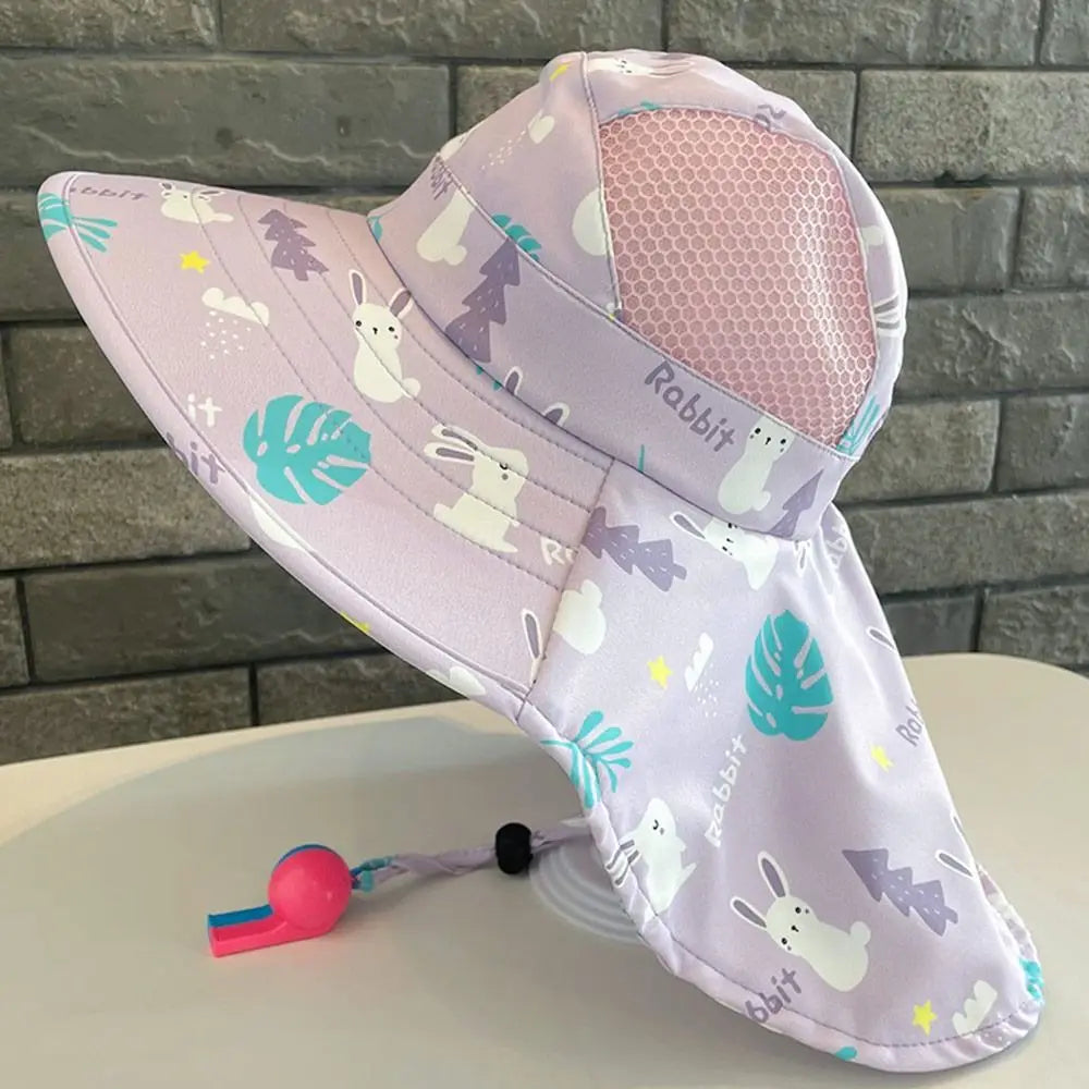 Anti UV Kids Sun Hat with Neck and Ear Protection